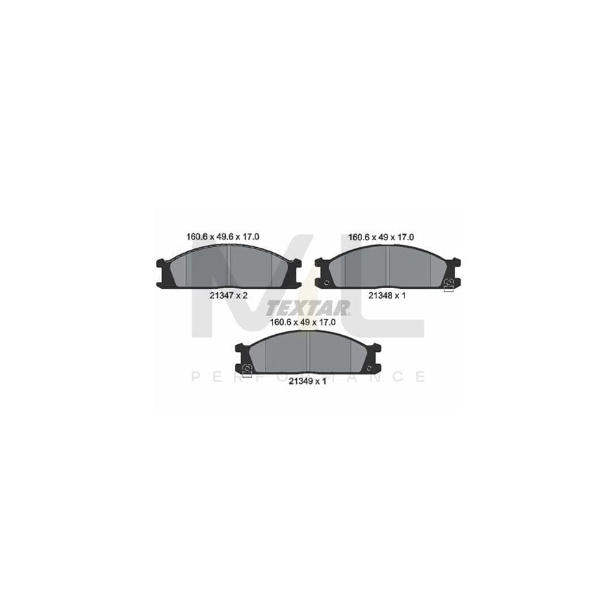 TEXTAR 2134702 Brake pad set with acoustic wear warning | ML Performance Car Parts