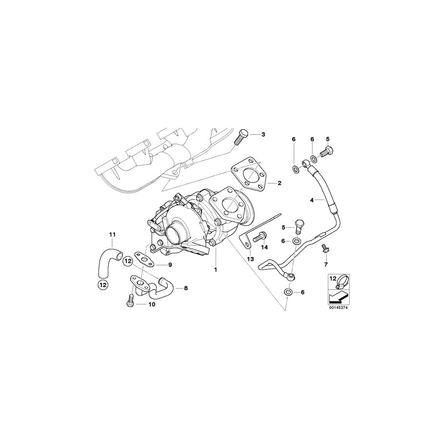 Genuine BMW 11427789072 E65 Oil Pipe ZYL. 1-4 (Inc. 740d) | ML Performance US Car Parts