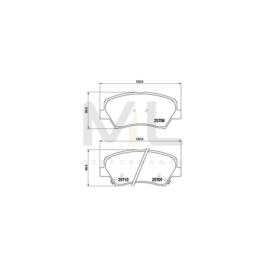 Hella 8DB 355 021-781 Brake Pad Set With Acoustic Wear Warning, With Accessories