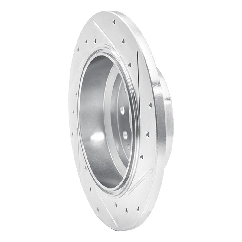 R1 Concepts R1 02-04 Acura RL Rear Left Drilled & Slotted Silver Brake Rotor
