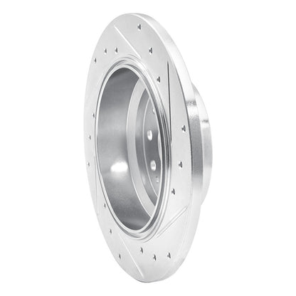 R1 Concepts R1 02-04 Acura RL Rear Left Drilled & Slotted Silver Brake Rotor