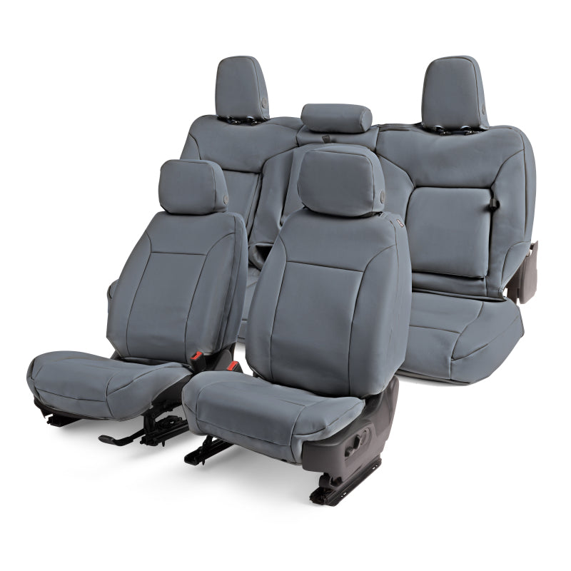 Covercraft 19-24 Chevrolet Silverado Leatherette PrecisionFit Second Row Seat Covers - Med Grey
