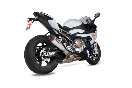 Scorpion RBM80SEO BMW S1000 RR Serket Taper Slip-On - Brushed Stainless Steel Sleeve | ML Performance US US