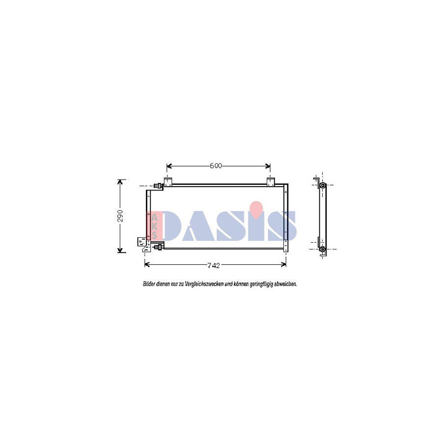 AKS Dasis 522060N Air Conditioning Condenser for Jeep Cherokee II (Xj)