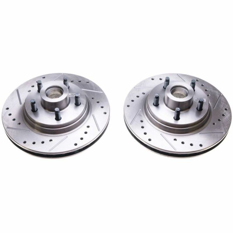 PowerStop Power Stop 84-86 Ford Mustang Front Evolution Drilled & Slotted Rotors - Pair