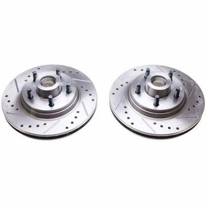 PowerStop Power Stop 84-86 Ford Mustang Front Evolution Drilled & Slotted Rotors - Pair