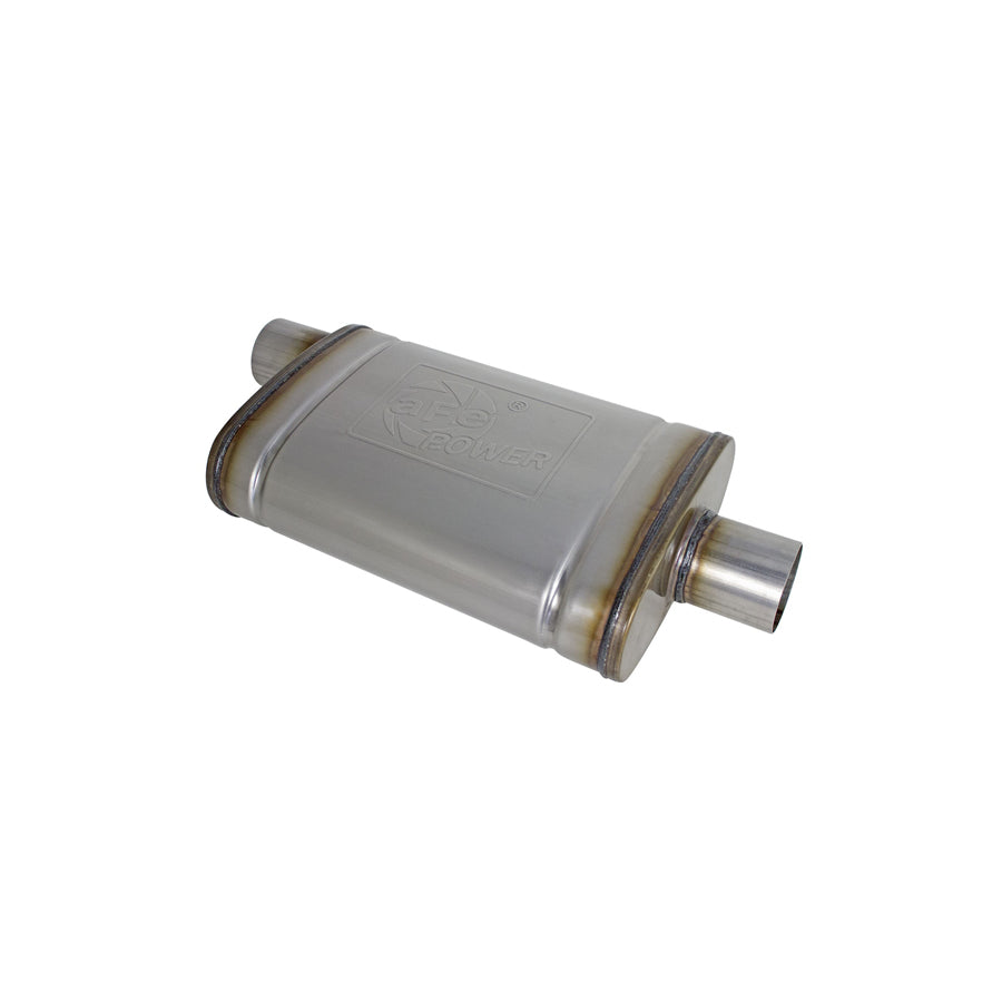  aFe 49M00029 2-1/2 IN ID Offset/Center x 9 IN W x 4 IN H x 14 IN L - Oval Body Muffler  | ML Performance US Car Parts