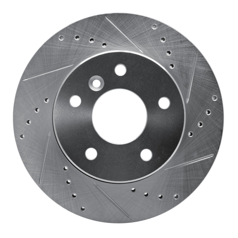 R1 Concepts R1 99-04 Land Rover Discovery Front Right Drilled & Slotted Silver Brake Rotor