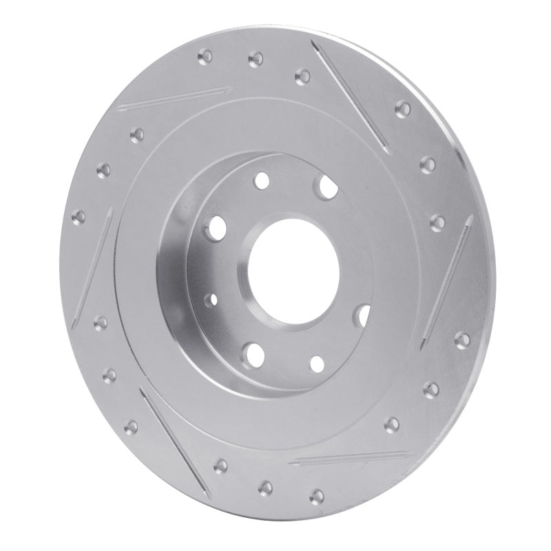 R1 Concepts R1 90-03 Ford Escort Rear Left Drilled & Slotted Silver Brake Rotor