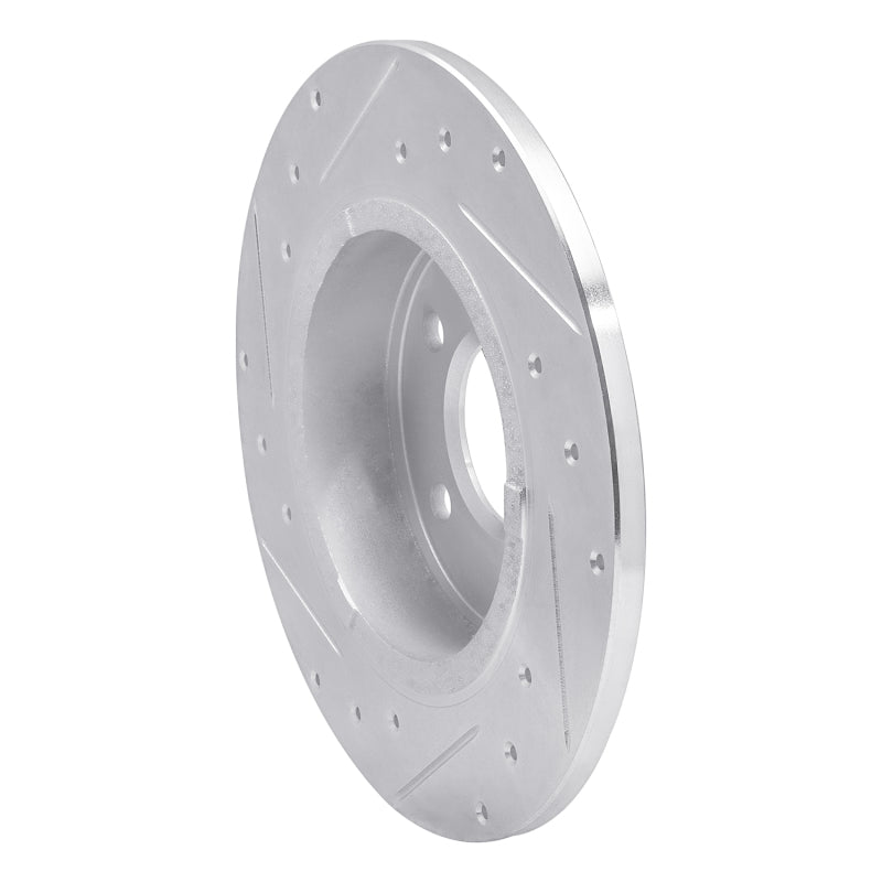 R1 Concepts R1 06-11 Buick Lucerne Rear Right Drilled & Slotted Silver Brake Rotor