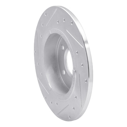 R1 Concepts R1 06-11 Buick Lucerne Rear Right Drilled & Slotted Silver Brake Rotor
