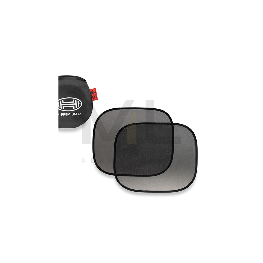HEYNER 512310 Car sun shade Black, Polyester, Quantity: 2