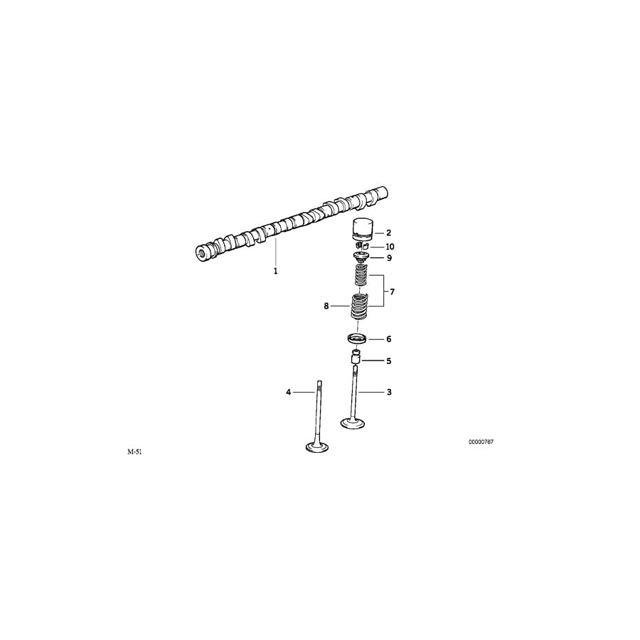 Genuine BMW 11342244557 E36 E34 Intake Valve W.Oversize Va.System +0,1mm 36,0/7,07mm (Inc. 325td & 525tds) | ML Performance US Car Parts