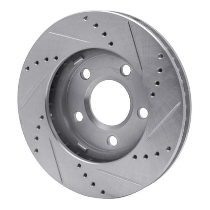 R1 Concepts R1 97-05 Buick Regal Front Left Drilled & Slotted Silver Brake Rotor