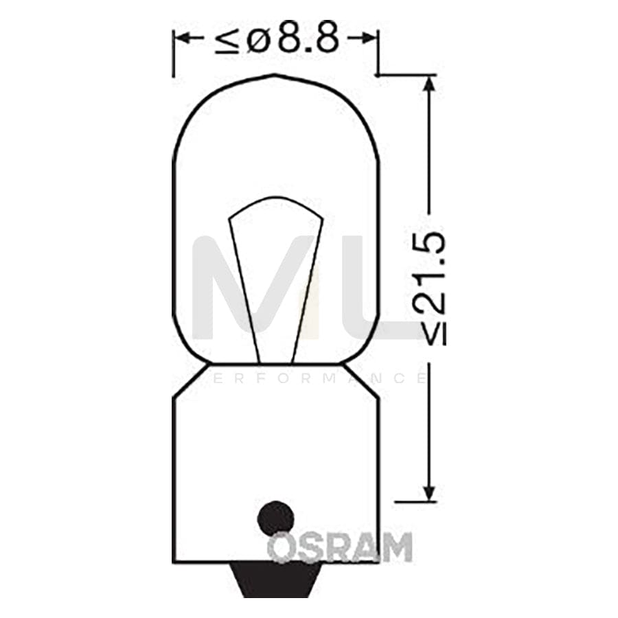 OSRAM ORIGINAL 3930 Bulb, indicator 24V 4W, T4W, BA9s