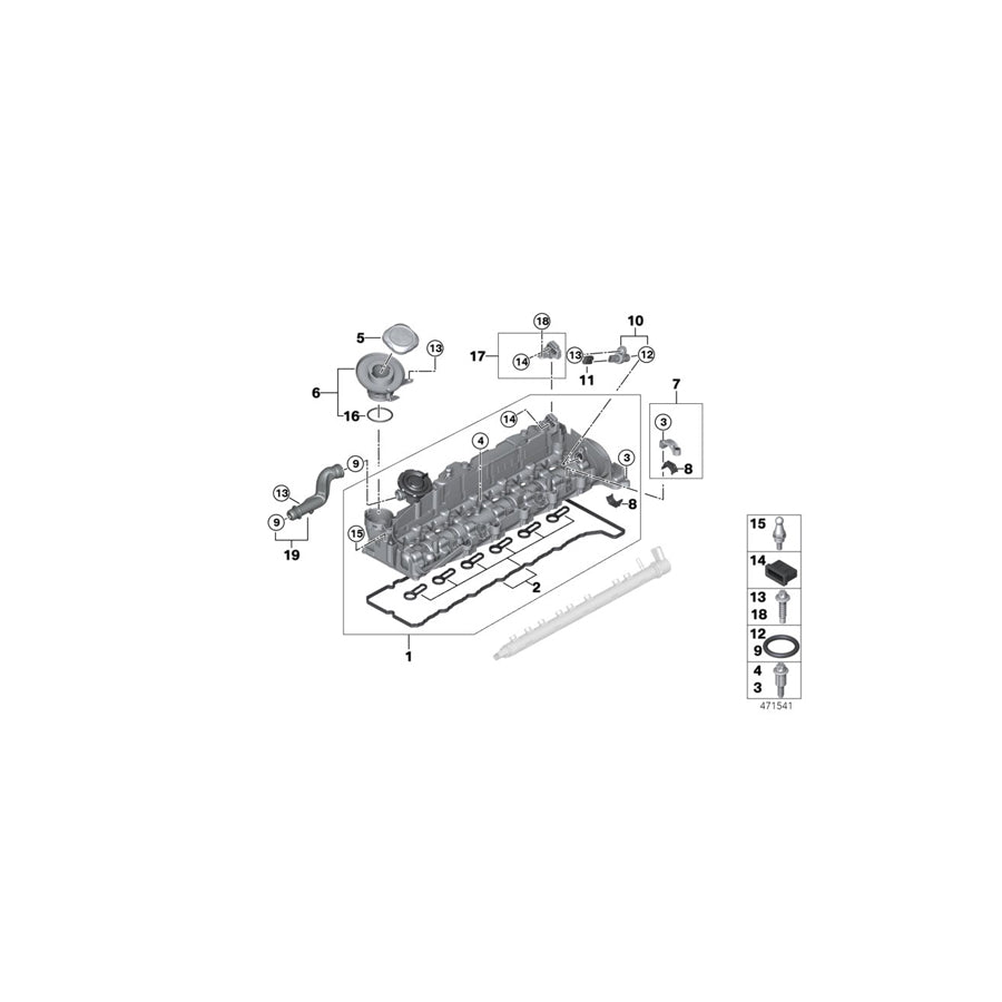 Genuine BMW 13717802668 G11 F15 E70 Pin (Inc. X4 28iX) | ML Performance US Car Parts
