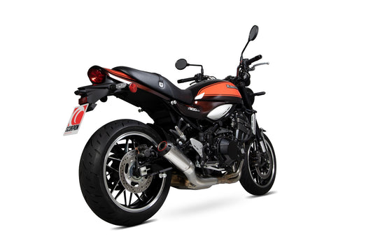 Scorpion PKA123SEO Kawasaki Z900 RS Red Power Slip-On - Polished Stainless Steel Sleeve | ML Performance US US