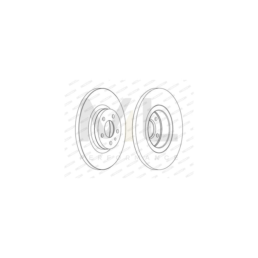 FERODO PREMIER DDF1057C Brake Disc Solid, Coated, with bolts/screws | ML Performance Car Parts