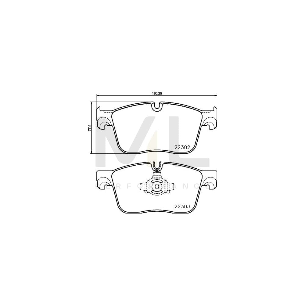 Hella 8DB 355 024-661 Brake Pad Set Prepared For Wear Indicator