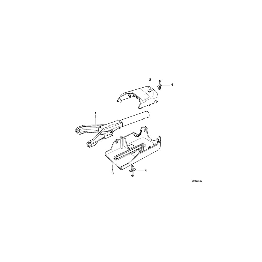 Genuine BMW 32311162186 E34 E32 E31 Steering Column Tube (Inc. 520i, 730iL & 525td) | ML Performance US Car Parts