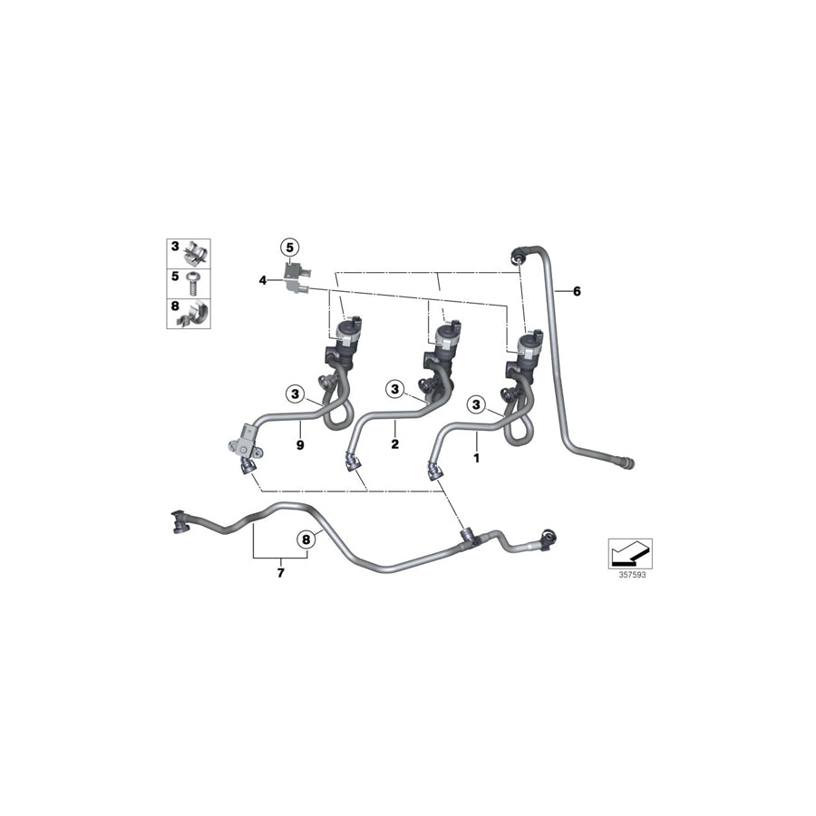 Genuine BMW 13311307296 F11 E53 F36 Hose Clamp 13mm-25mm (Inc. 525xd) | ML Performance US Car Parts