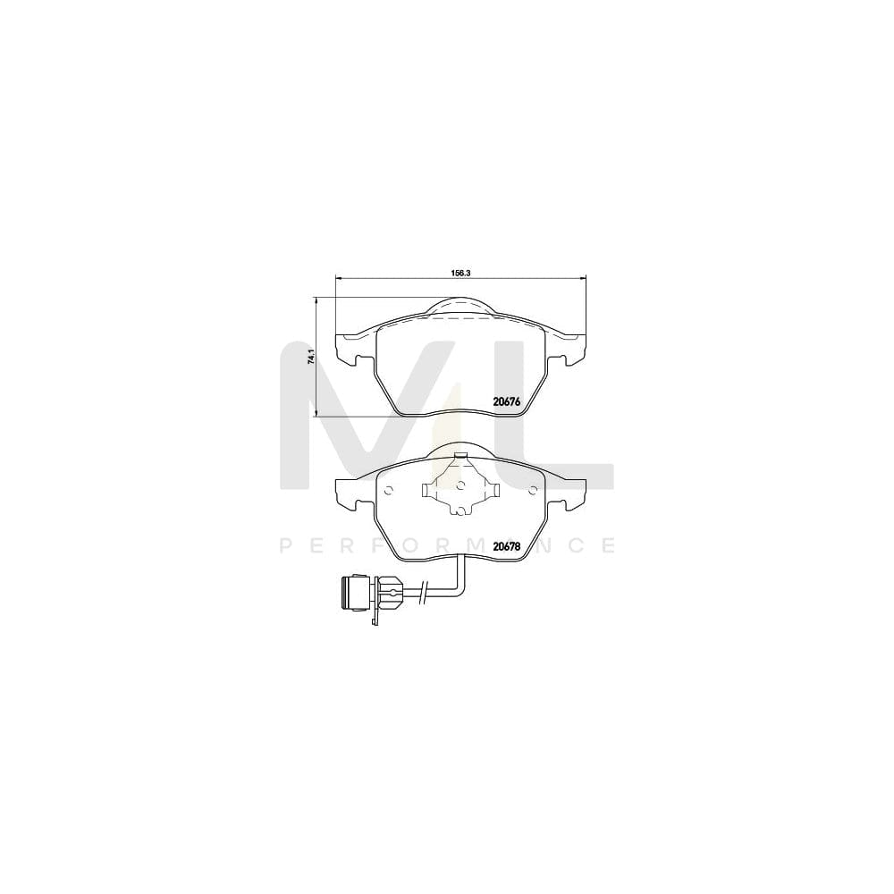 Hella 8DB 355 007-461 Brake Pad Set With Integrated Wear Warning Contact