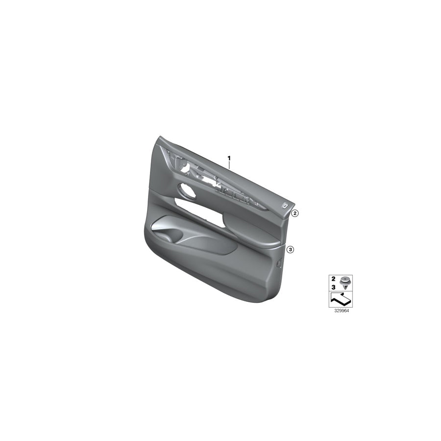 Genuine BMW 51418063907 F15 Door Panel, Leather, Front Left ANTHRAZIT (Inc. X5 28iX, X5 50iX 4.0 & X5 M50dX) | ML Performance US Car Parts
