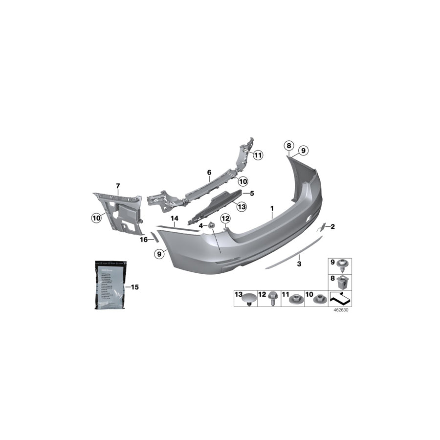 Genuine BMW 51127384573 F30 F31 Trim Strip, Matt Aluminum (Inc. 328i, 340iX & 320i) | ML Performance US Car Parts