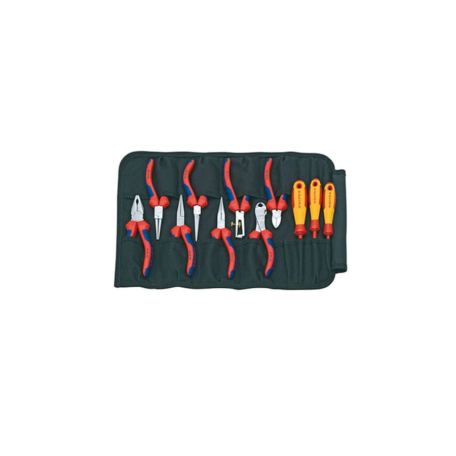 Knipex KPX001941 Pliers & Screwdriver Set in Tool Roll, 11 Piece