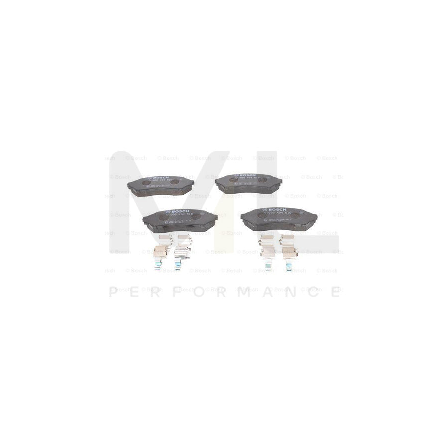 Bosch 0986494616 Brake Pad Set For Mazda 323 With Acoustic Wear Warning, With Anti-Squeak Plate BP341 | ML Performance Car Parts