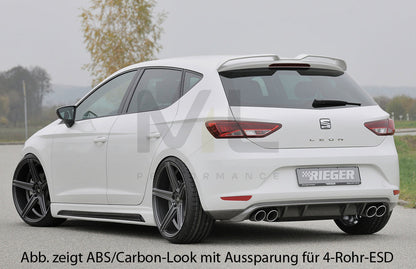 Rieger 00088067 SEAT 5F Leon Rear Diffuser 3 | ML Performance UK Car Parts