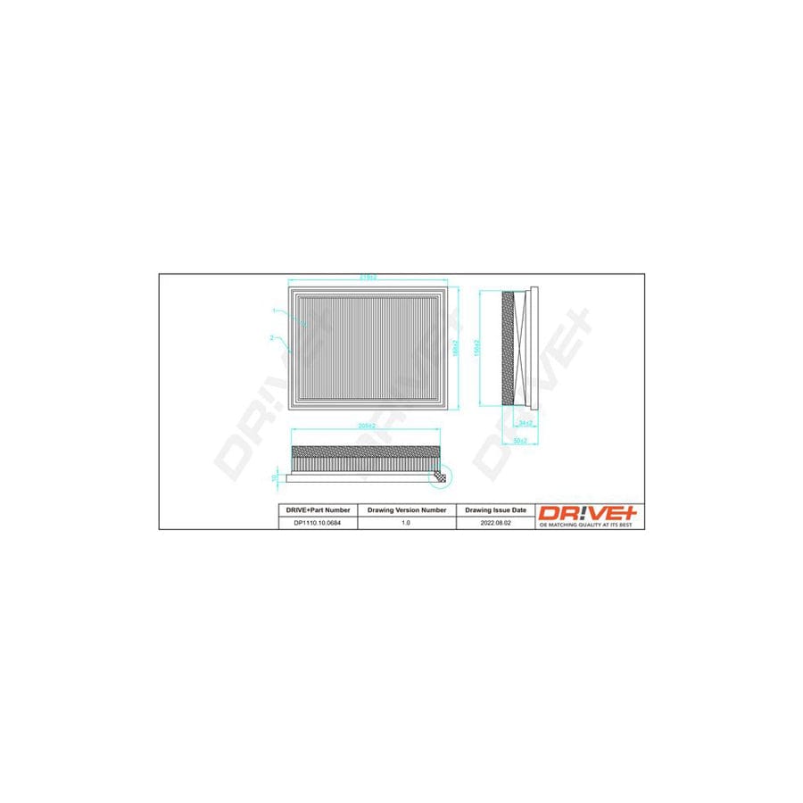 Dr!Ve+ Dp1110.10.0684 Air Filter