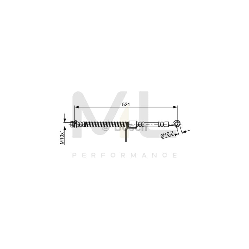 BOSCH 1 987 481 871 Brake Hose for HYUNDAI Coupe II (GK) 521mm | ML Performance Car Parts