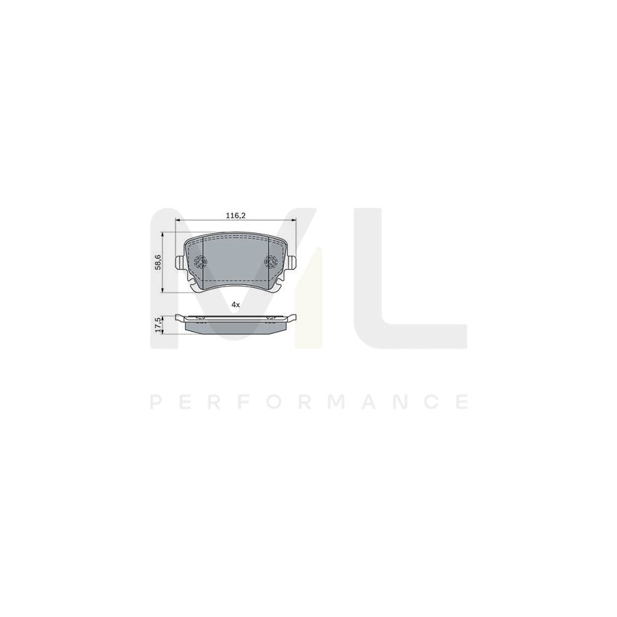 Bosch 0986424056 Brake Pad Set BP2279 | ML Performance Car Parts