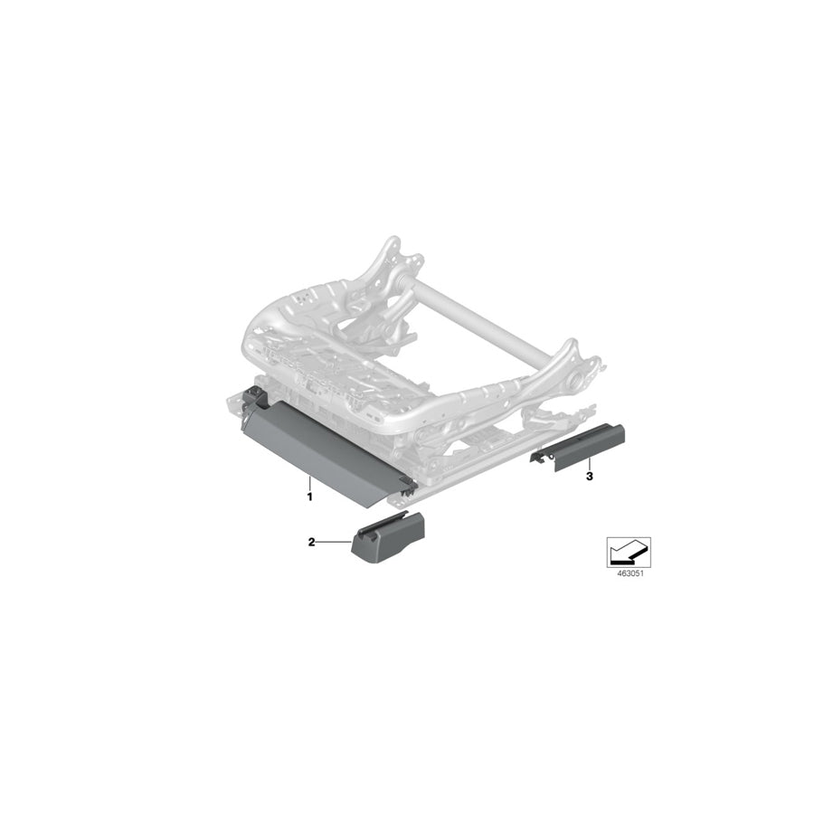 Genuine BMW 52107991142 G12 Finisher, Upper Rail, Front, Right CARAMEL (Inc. 740eX, 750LiX 4.0 & 740Le) | ML Performance US Car Parts