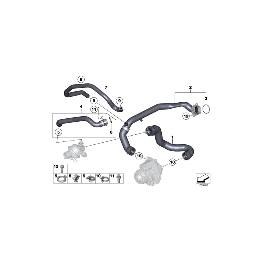 Genuine BMW 11537599271 F01 F02 Hose Clamp (Inc. 740i & 740Li) | ML Performance UK Car Parts