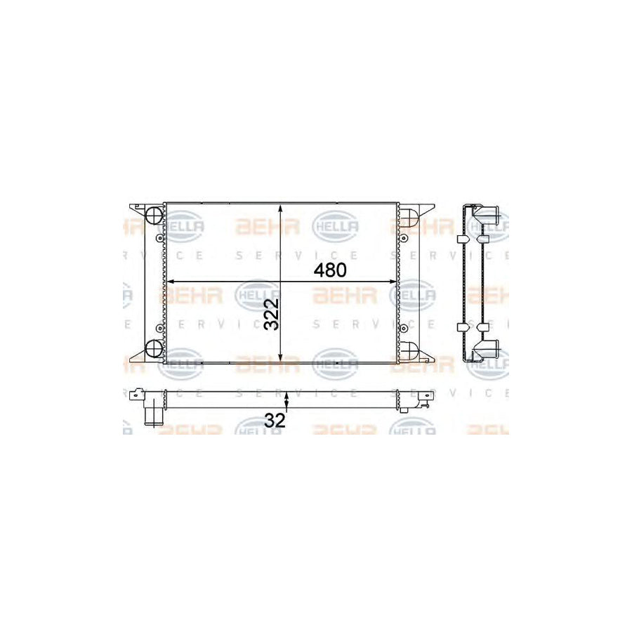 Hella 8MK 376 715-131 Engine Radiator