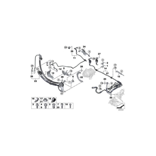 Genuine BMW 32416783853 E70 Combination Return Pipe (Inc. X5 4.8i) | ML Performance US Car Parts