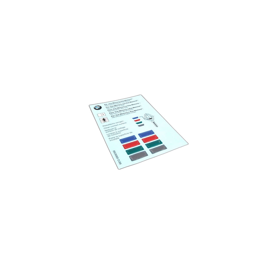 Genuine BMW 71236906390 E38 E83 E61 Label "Key Memory" (Inc. 535xi) | ML Performance UK Car Parts