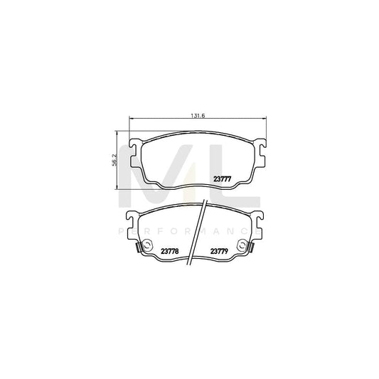 Hella 8DB 355 011-561 Brake Pad Set With Acoustic Wear Warning