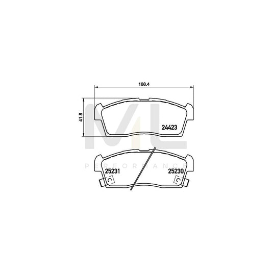 Hella 8DB 355 016-111 Brake Pad Set With Acoustic Wear Warning