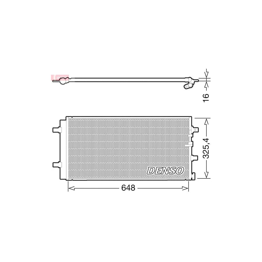 DENSO DCN02021 Air Conditioning Condenser