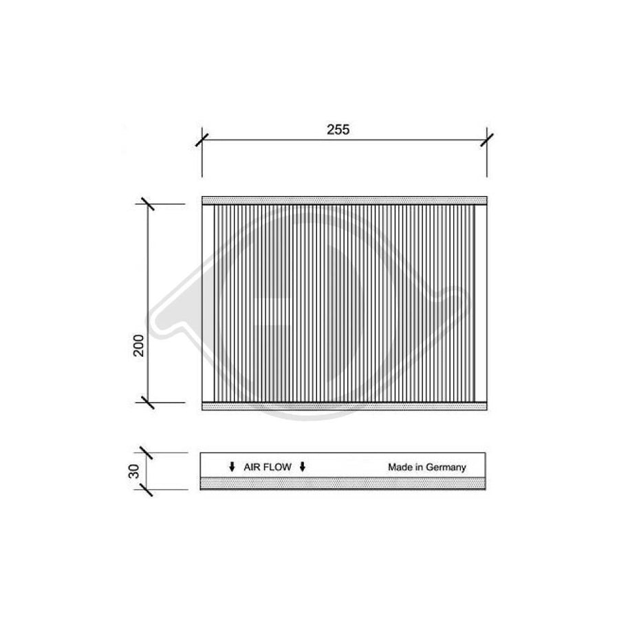 DIEDERICHS DCI1062 Pollen Filter For Citroen Xsara Picasso (N68)