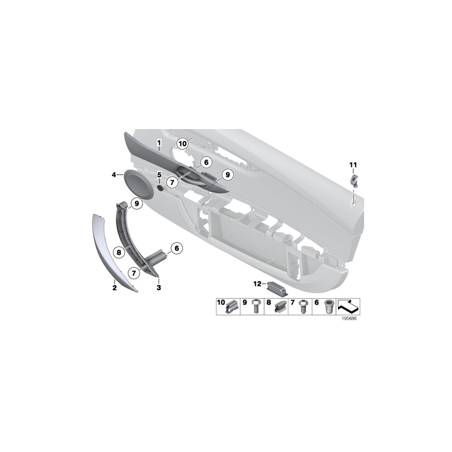 Genuine BMW 51417266115 E89 Door Handle, High-Gloss Black, Left SCHWARZ (Inc. Z4 18i, Z4 20i & Z4 23i) | ML Performance US Car Parts