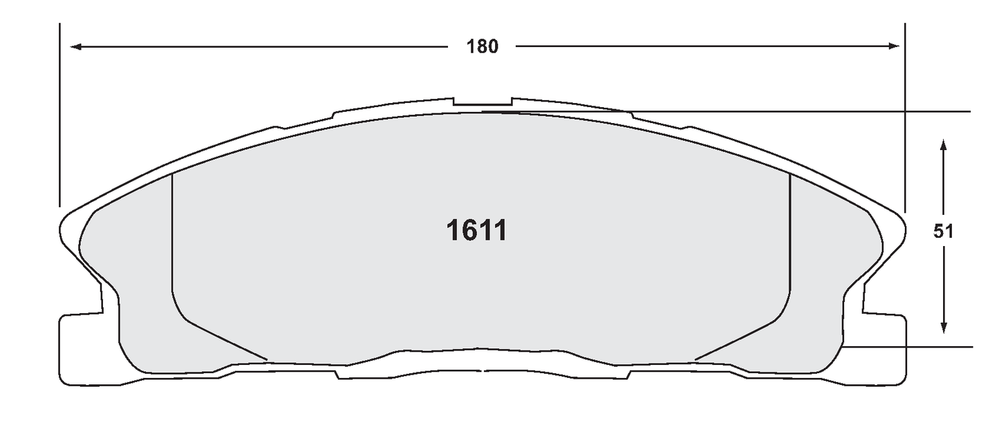 PFC 1611.22 BRAKE PADS Z-RATED CARBON METALLIC