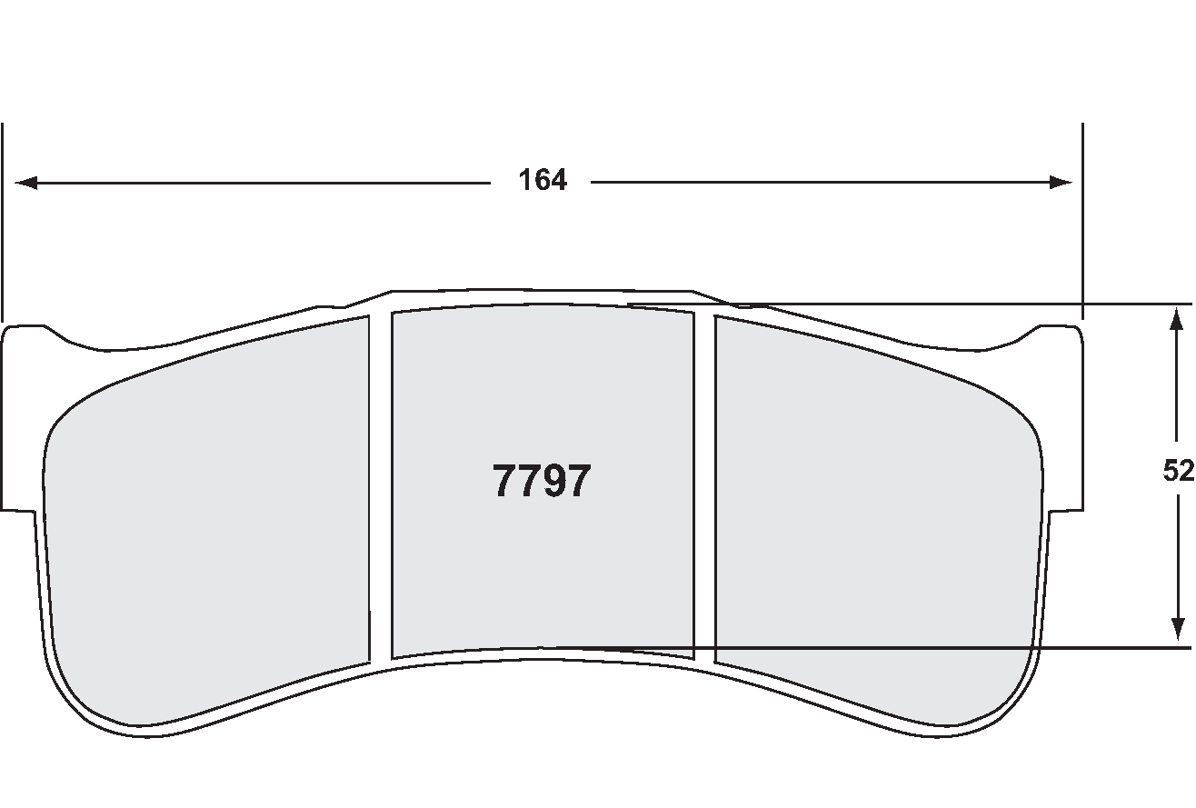 PFC 7797.08.22.44 BRAKE PADS RACE 08 CMPD 22MM PORSCHE 997 GT3 GRAND AM (2008-10 SPRINT)
