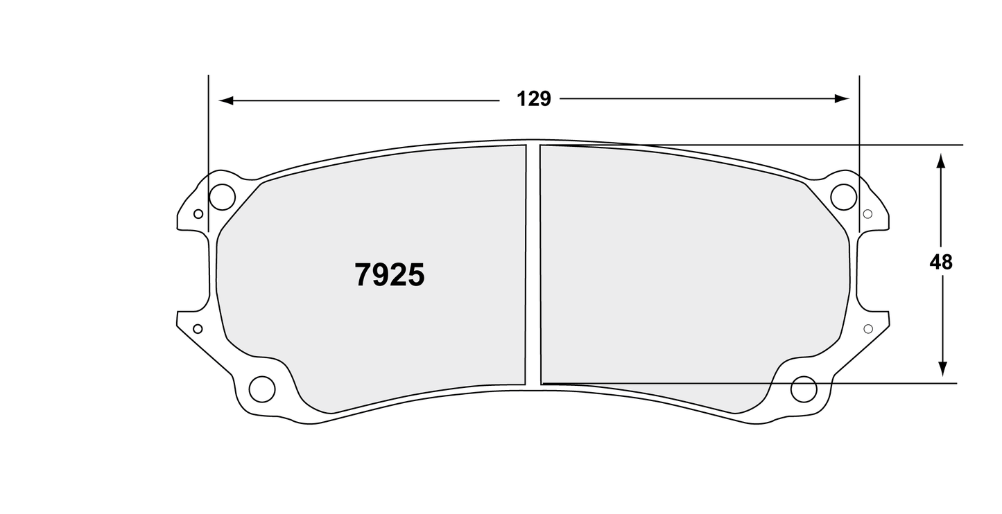 PFC 7925.97.30.44 BRAKE PADS RACE 97 CMPD 30MM REAR PORSCHE 991 GT3R ZR77 PFC