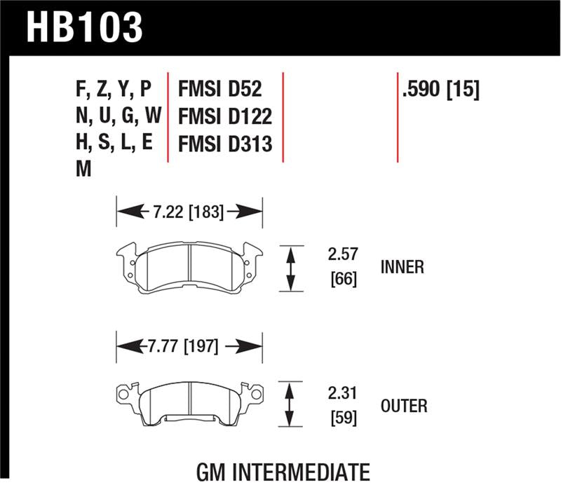 Hawk Performance Hawk HP+ Street Brake Pads