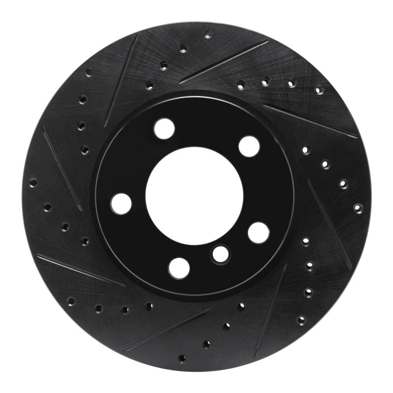 R1 Concepts R1 11-16 Mini Cooper Paceman Front Left Drilled & Slotted Black Brake Rotor