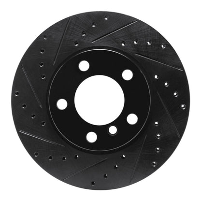 R1 Concepts R1 11-16 Mini Cooper Paceman Front Left Drilled & Slotted Black Brake Rotor
